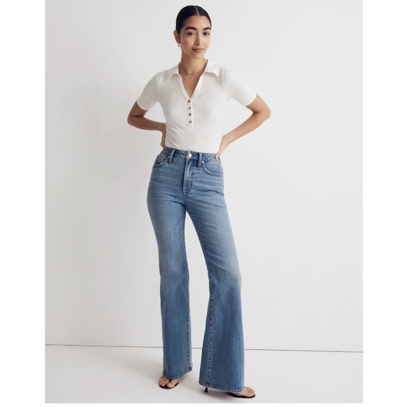 Madewell Denim - Madewell The Tall Perfect Vintage Flare High Rise Jeans Size 30T Tarlow Wash